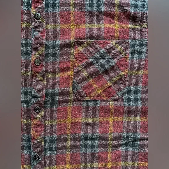 PD&C Tartan Plaid Casual Button Up Shirt Long Sleeve Mens Size Large - Picture 6 of 10